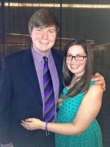 From left to right: Amanda's friend Tristan and Amanda.