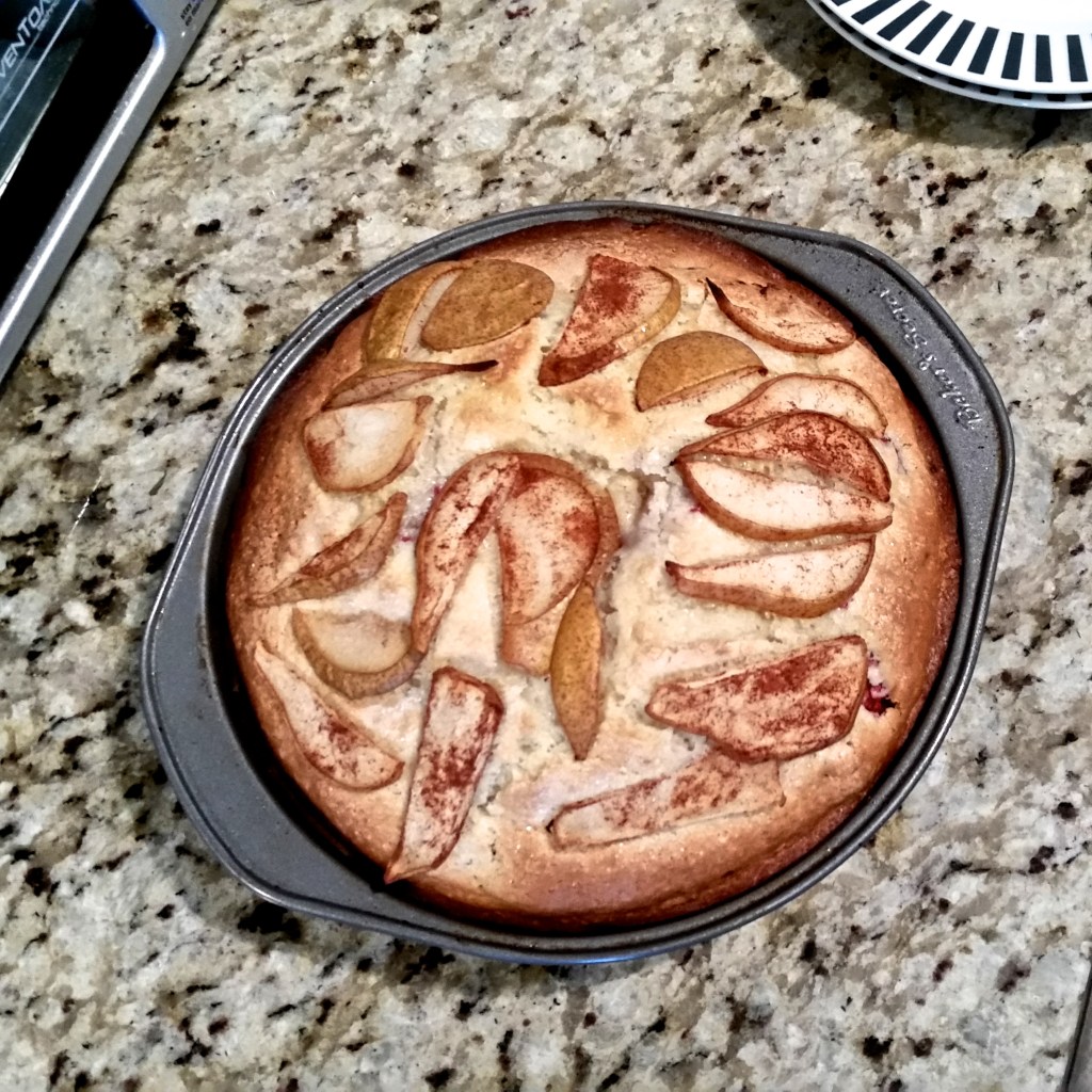 A raspberry-lemon-pear-cinnamon cake for breakfast, did you say? Sure. I'm in.