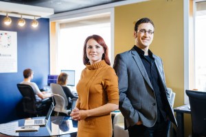 Katrina German with business partner, David Stobbe. Photo courtesy of: Stobbephoto.ca.