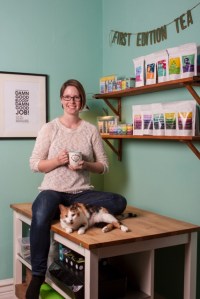 Stephanie Sandercock, owner and operator of First Edition Tea Co. Courtesy of Stephanie Sandercock. 