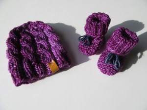 Matching toque and booties! Photo courtesy of Wapta Knitting Co. 